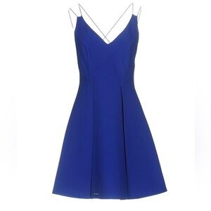 Frankie Morello Strappy Mini Dress in Blue, New with Tags